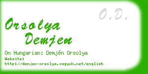 orsolya demjen business card